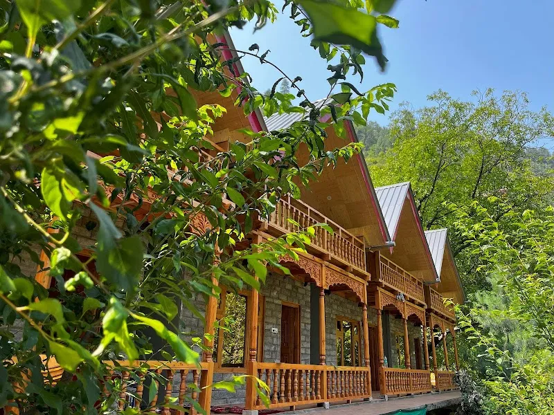 wooden stone cottage