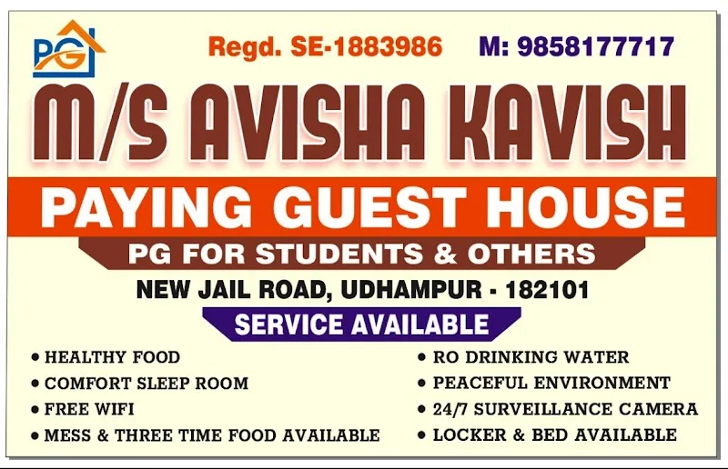 Avisha Kavish PG and Tiffin Facility available